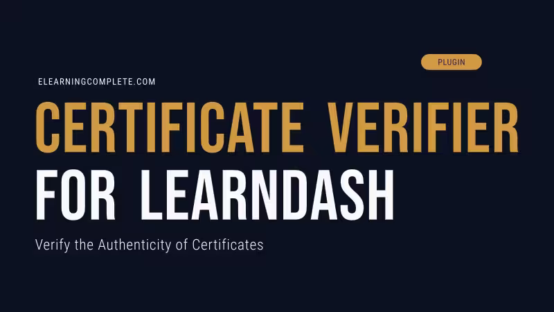 Certificate Verifier for LearnDash
