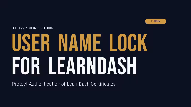 User Name Lock for LearnDash